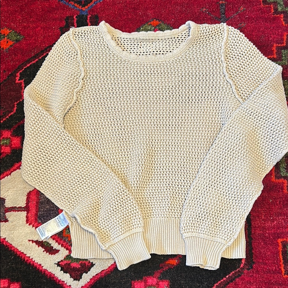 Women's Cream Knit Sweater